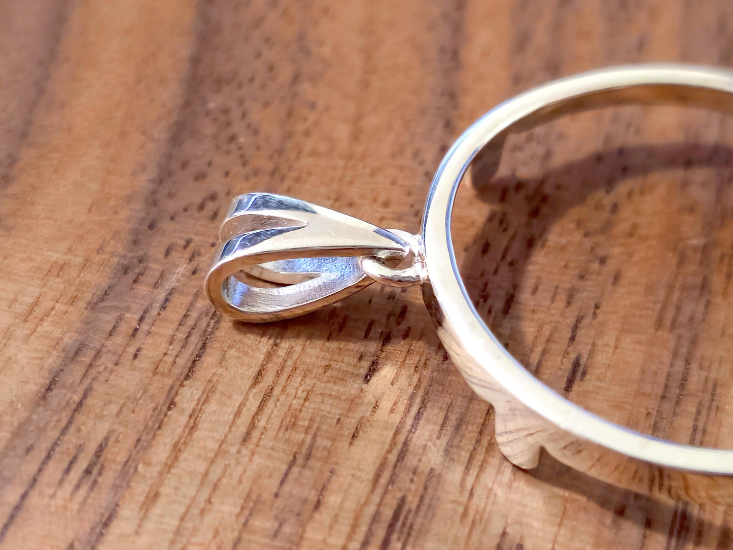 925 Sterling Silver Prong Back Simple Bezel for 26mm Susan B Anthony Dollar Coin
