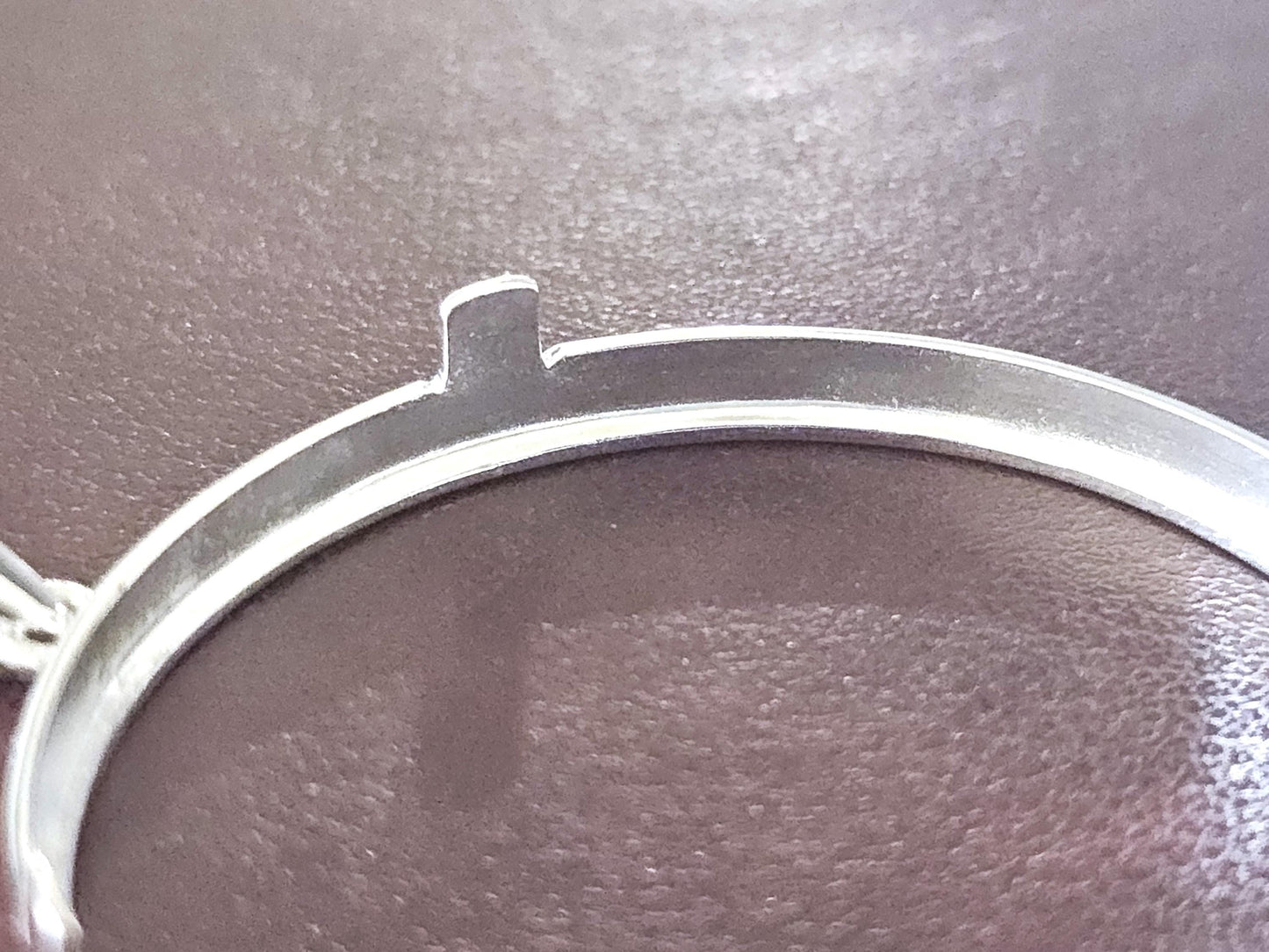 925 Sterling Silver Prong Back Simple Bezel for 39mm 1 oz Silver Rounds Casino Chips Mexican Cien Pesos Coins