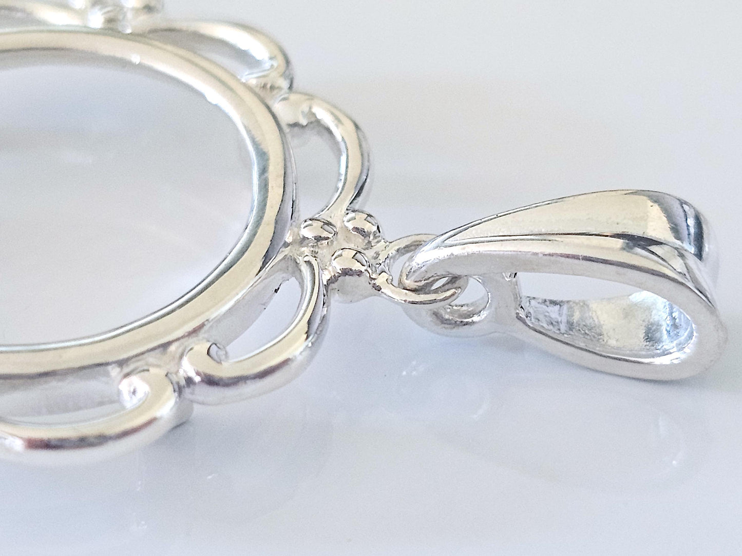 925 Sterling Silver Scalloped Bezel for 19mm Penny 1 Cent Coins