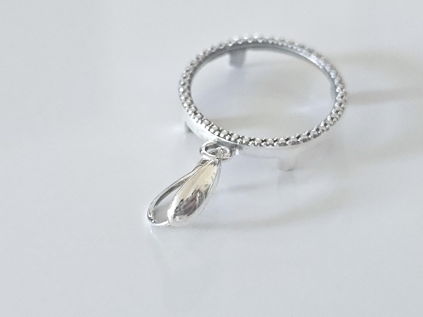 925 Sterling Silver Prong Back Illusion Edge Bezel for 18mm Dime 10 Cent Coins