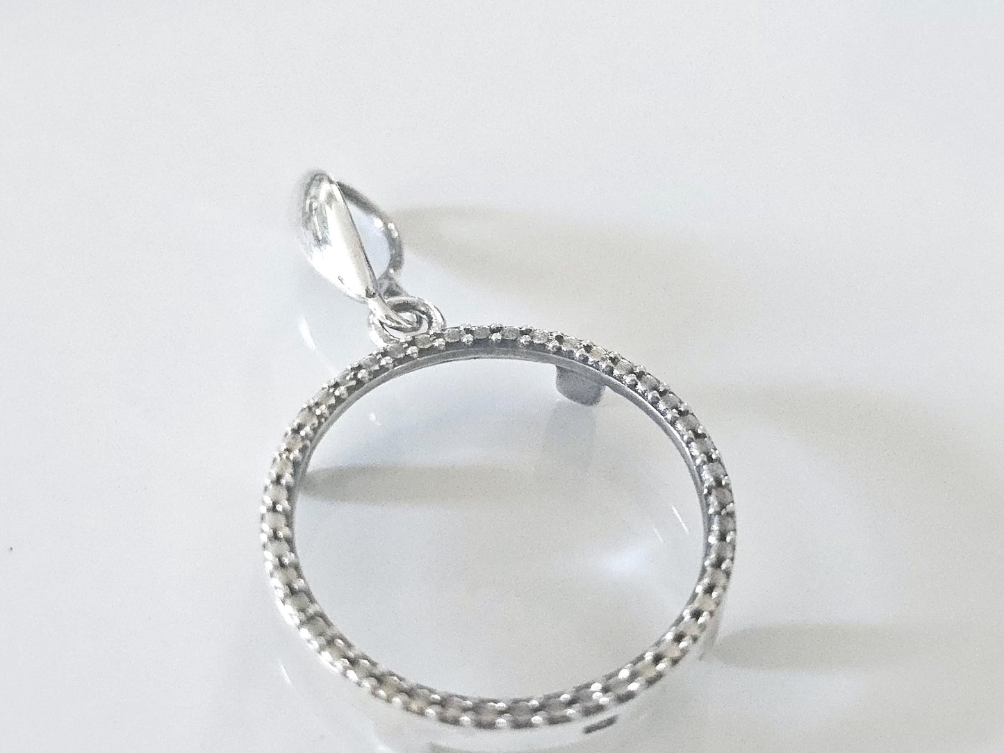 925 Sterling Silver Prong Back Illusion Edge Bezel for 19mm Penny 1 Cent Coins