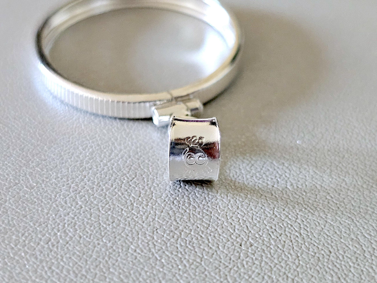 925 Sterling Silver Screw Top Simple Bezel for 24mm Quarters 25 Cents Coins