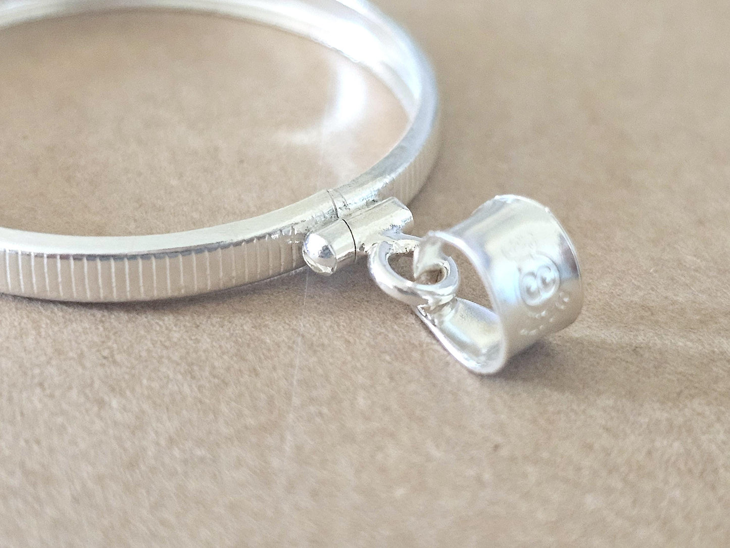 925 Sterling Silver Screw Top Simple Bezel for 30mm Half Dollar 50 Cents Coins