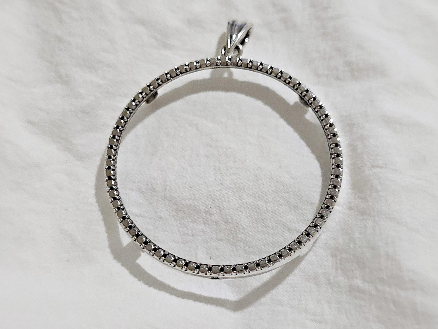 925 Sterling Silver Prong Back Illusion Edge Bezel for 41mm 1oz Coins