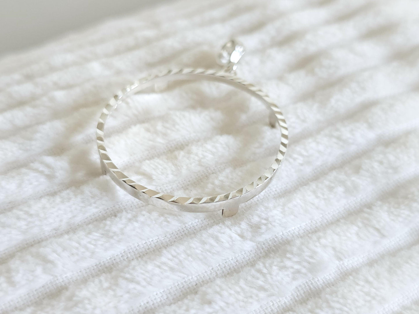 925 Sterling Silver Prong Back Diamond Cut Bezel for 36mm Coins