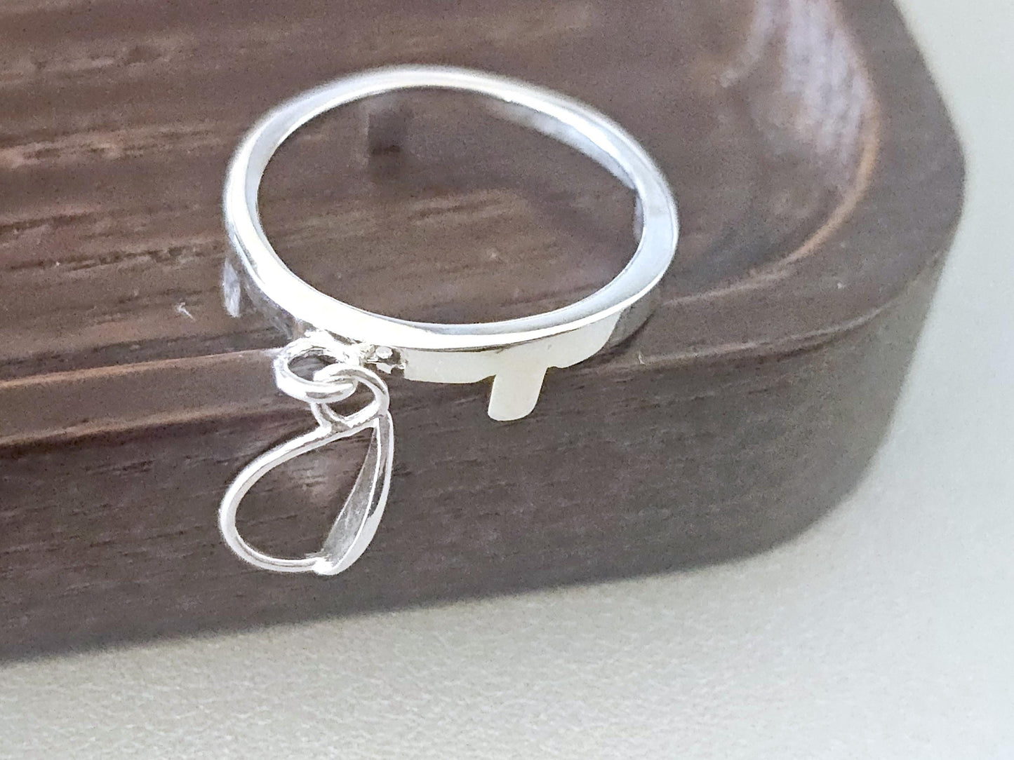 925 Sterling Silver Prong Back Simple Bezel for 19mm Penny 1 Cent Coins