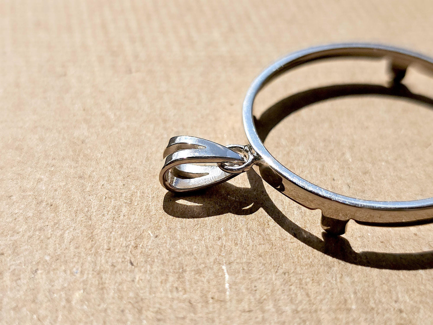 925 Sterling Silver Prong Back Simple Bezel for 30mm Half Dollar 50 Cents Coins