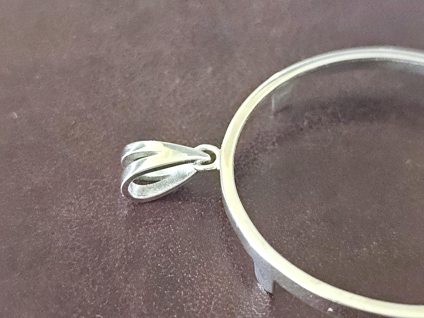 925 Sterling Silver Prong Back Simple Bezel for 36mm Coins