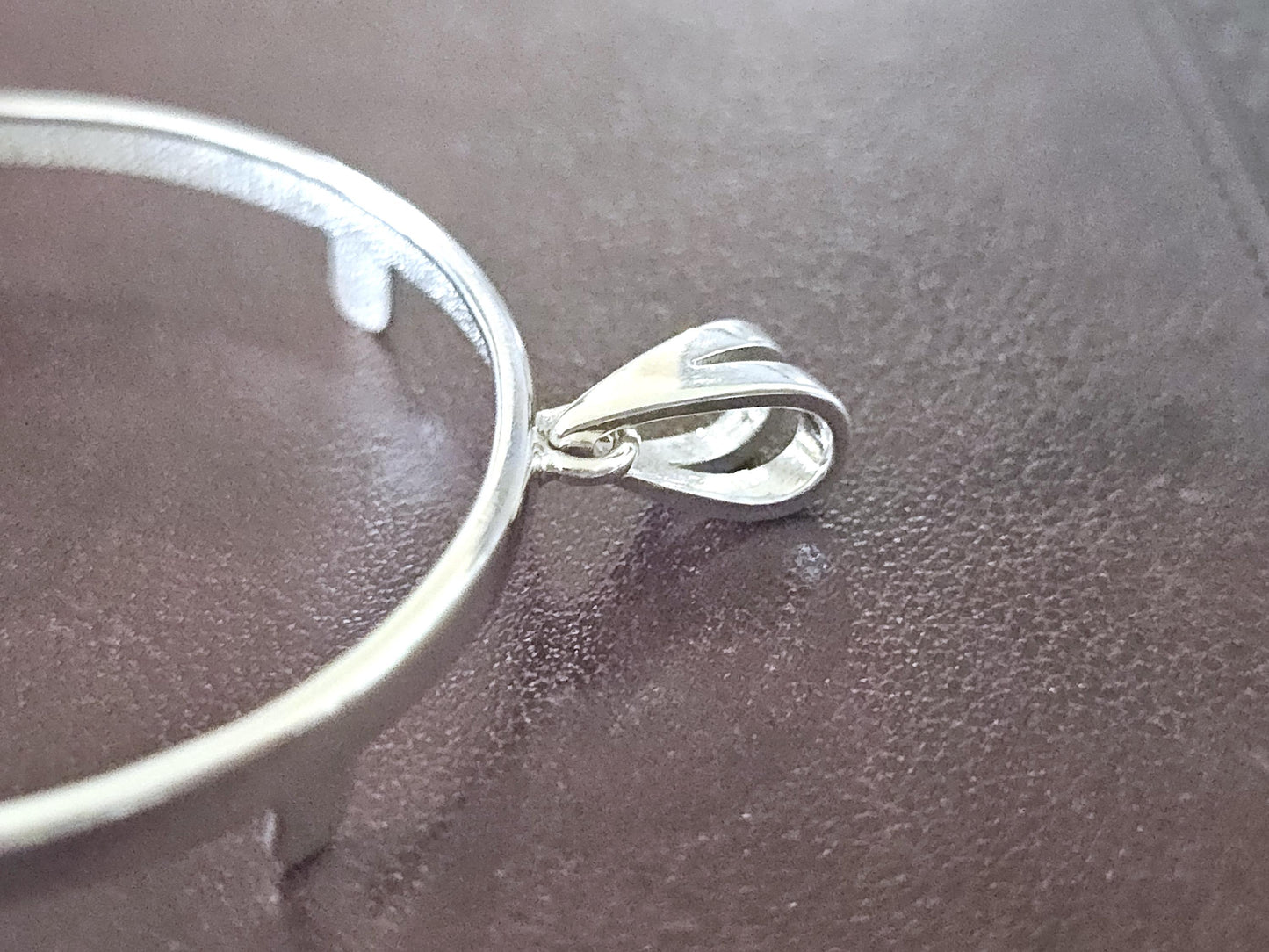 925 Sterling Silver Prong Back Simple Bezel for 38mm 1 Dollar Coins