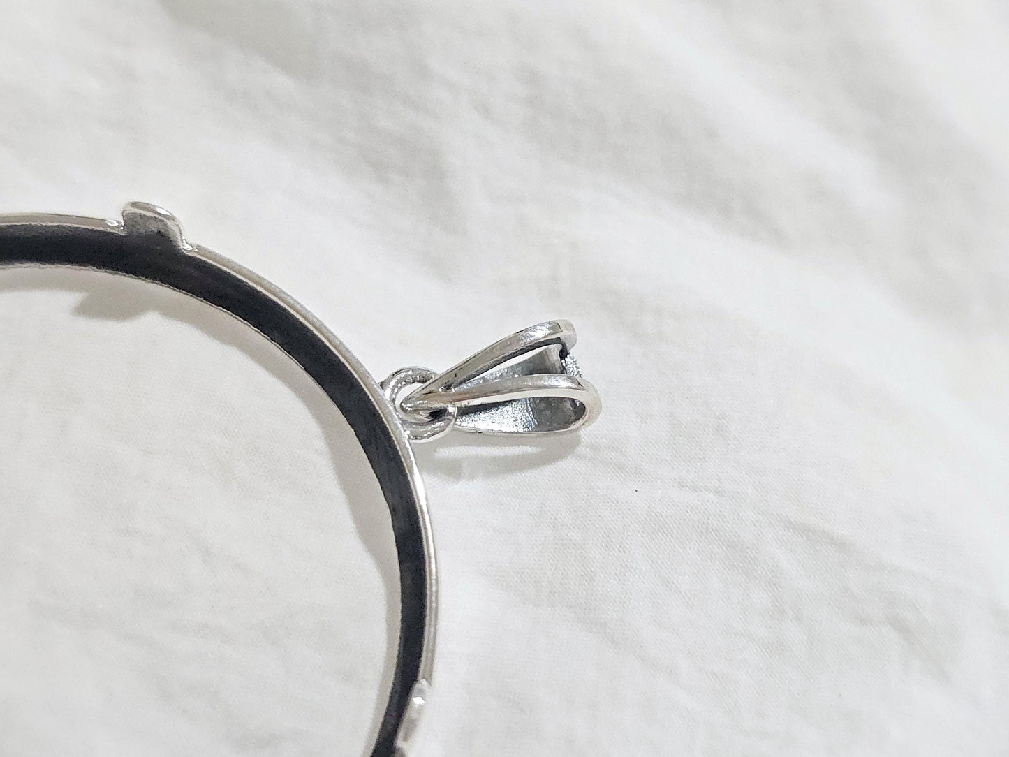 925 Sterling Silver Prong Back Illusion Edge Bezel for 41mm 1oz Coins