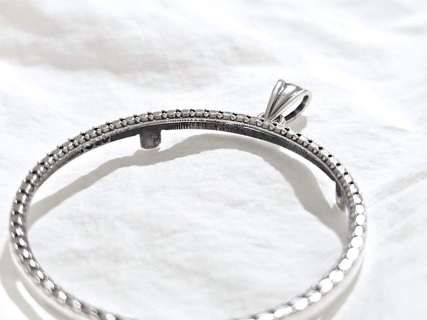 925 Sterling Silver Prong Back Illusion Edge Bezel for 41mm 1oz Coins