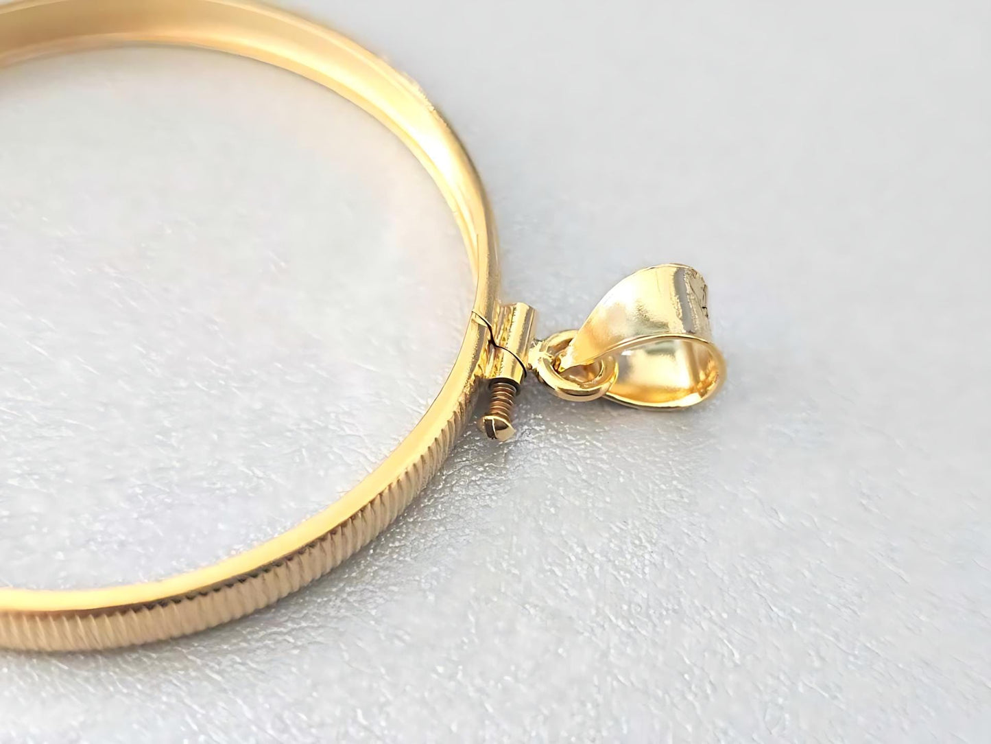 14K Gold Filled Screw Top Coin Edge Bezel for 41mm 1 oz Coins