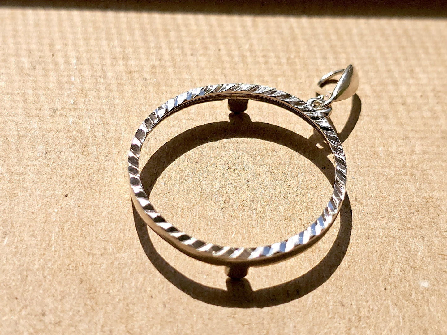 925 Sterling Silver Prong Back Diamond Cut Bezel for 26mm Coins