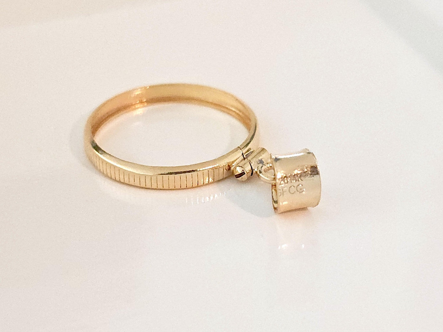 14K Gold Filled Screw Top Coin Edge Bezel for 21mm Nickel 5 Cent Coins