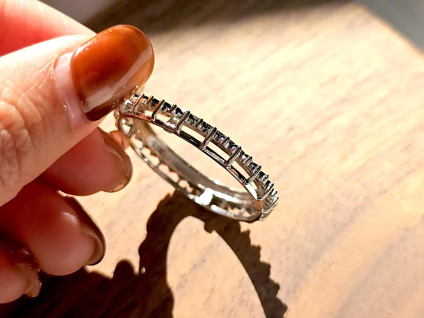925 Sterling Silver Prong Back Cubic Zirconia CZ Halo Bezel for 24mm Quarter 25Cent Coins