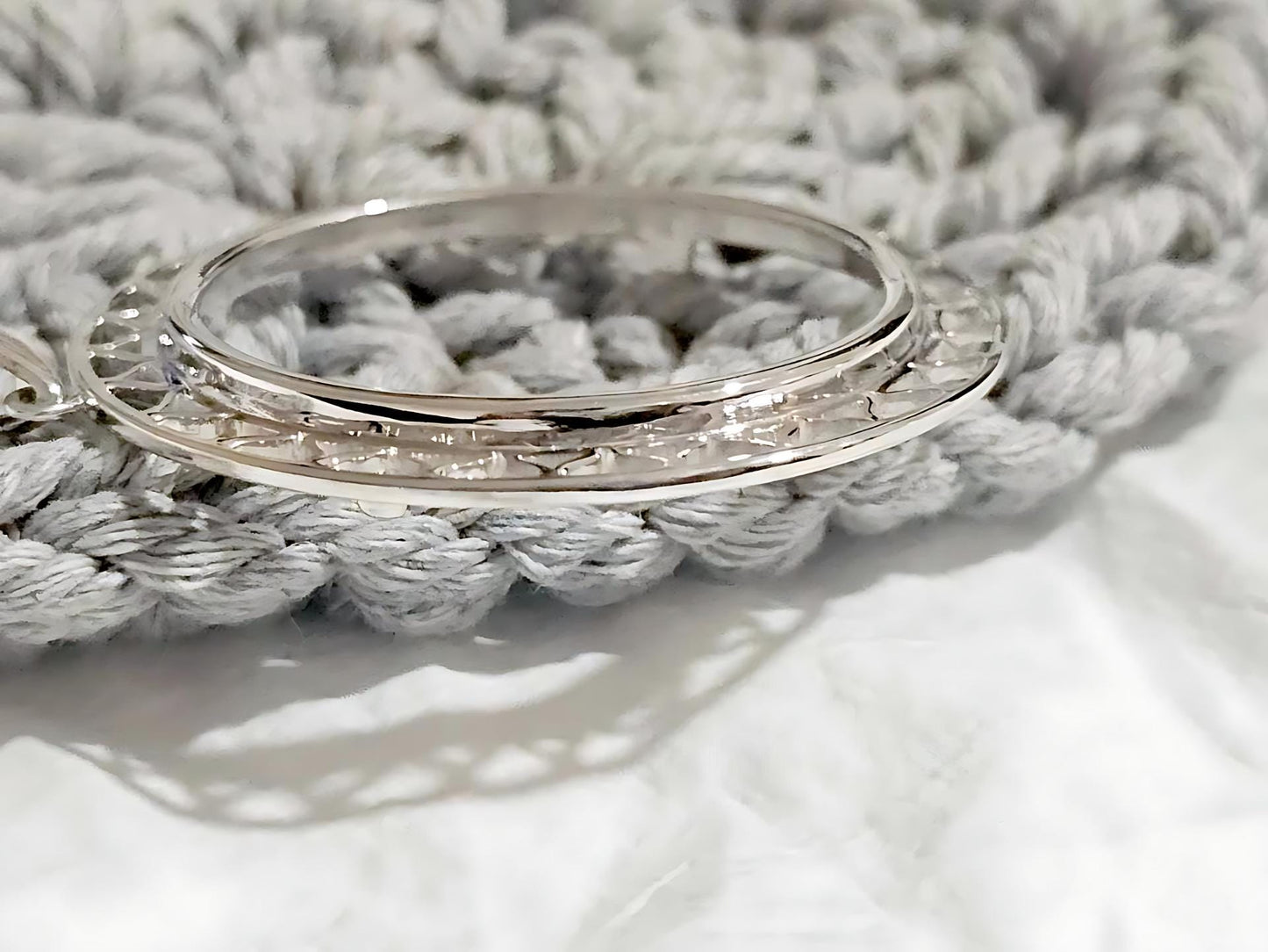 925 Sterling Silver Prong Back Filigree Edge Bezel for 38mm 1 Dollar Coins