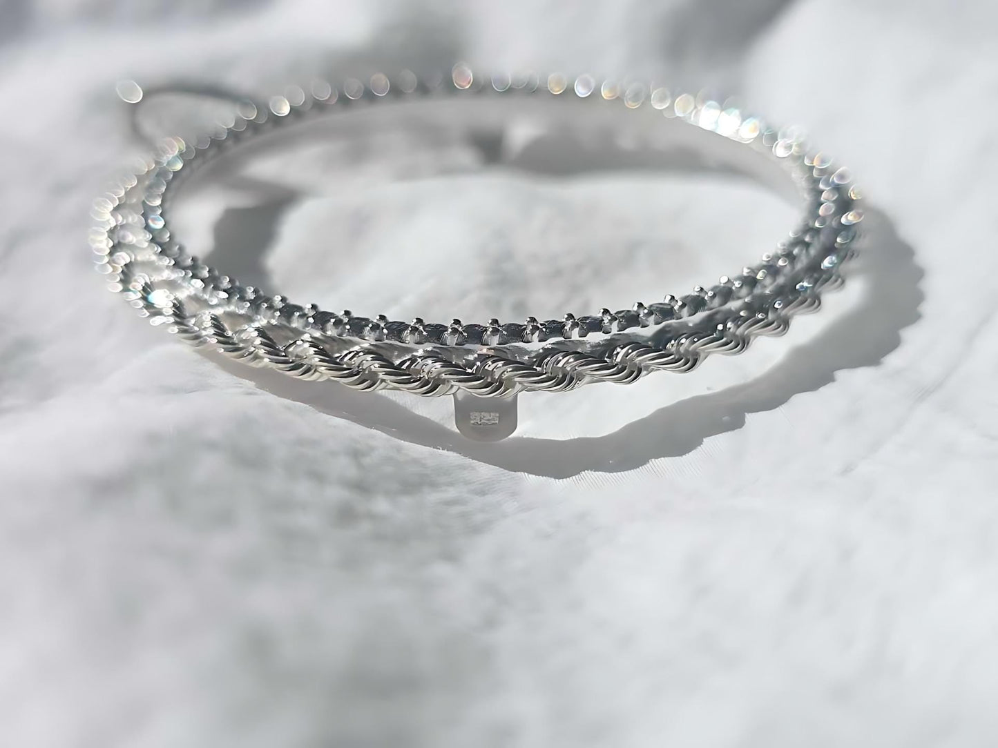 925 Sterling Silver Prong Back Illusion Rope Bezel for 41mm 1 oz Coins