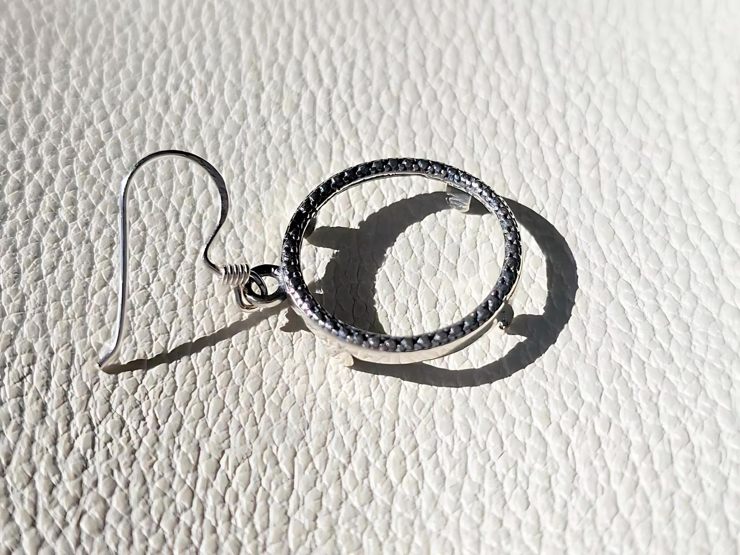 925 Sterling Silver Prong Back Illusion Edge Bezel Earring for 18mm Dime 10 Cent Coins