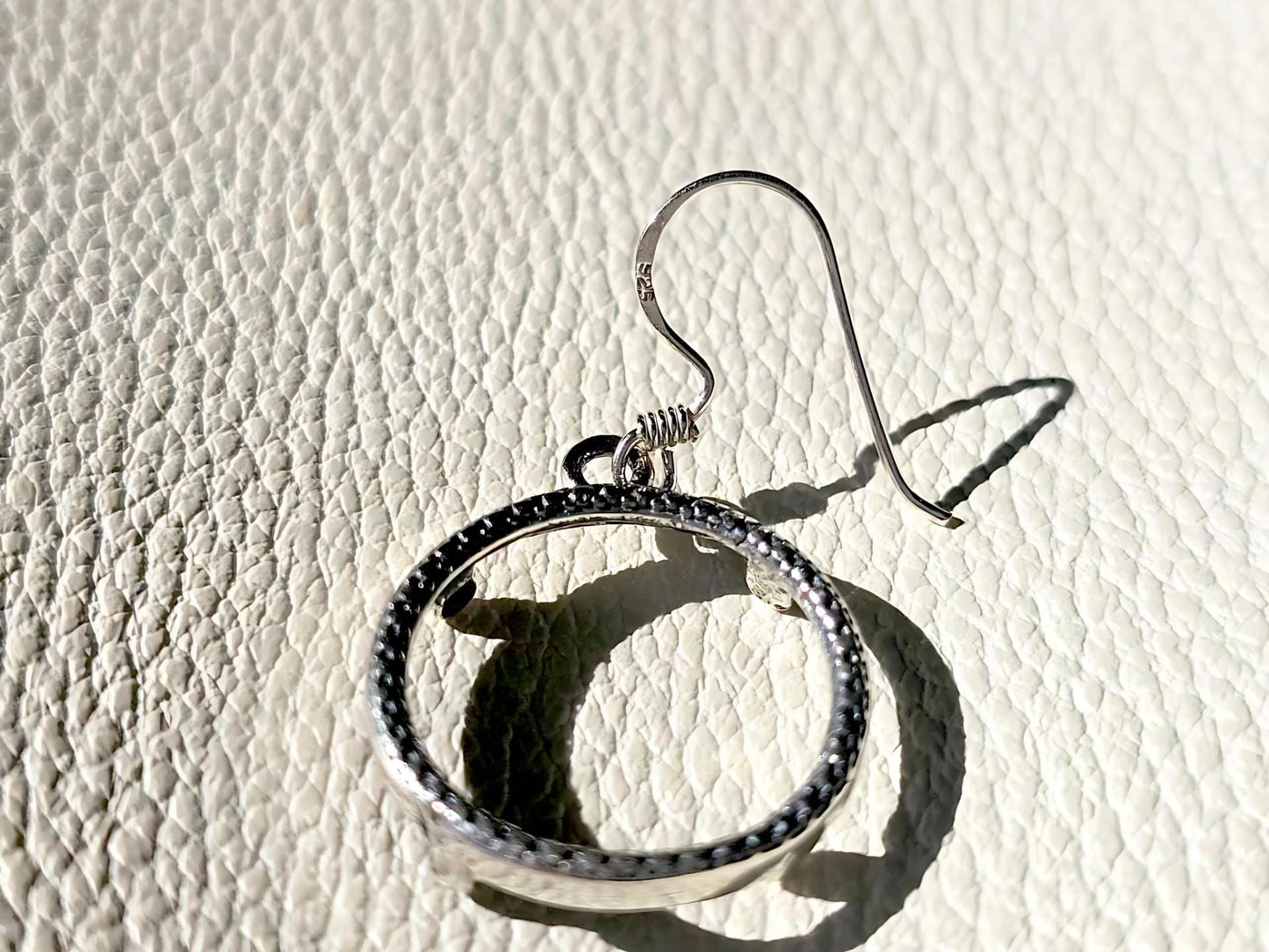 925 Sterling Silver Prong Back Illusion Edge Bezel Earring for 18mm Dime 10 Cent Coins