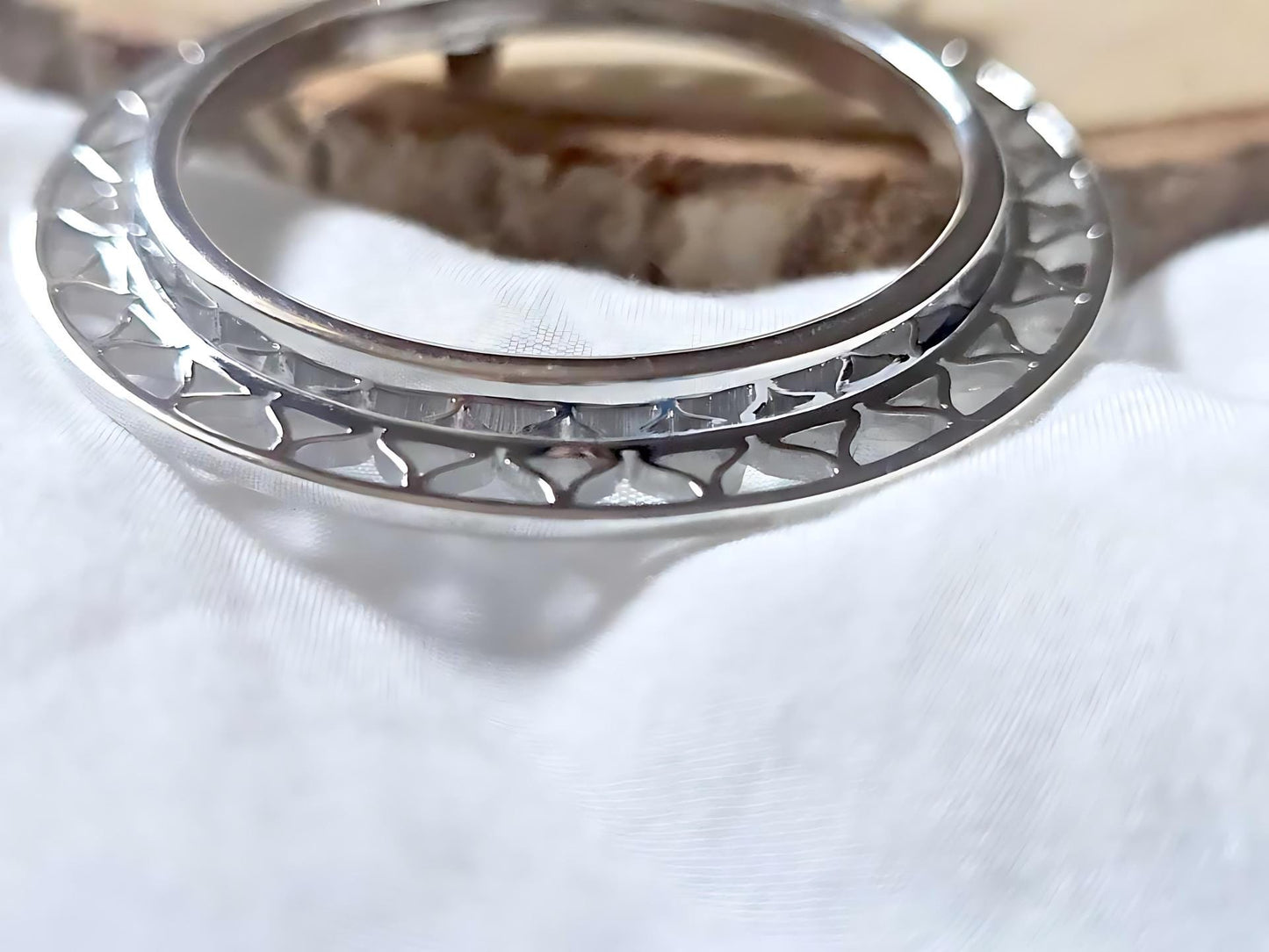 925 Sterling Silver Prong Back Filigree Edge Bezel for 36mm Coins