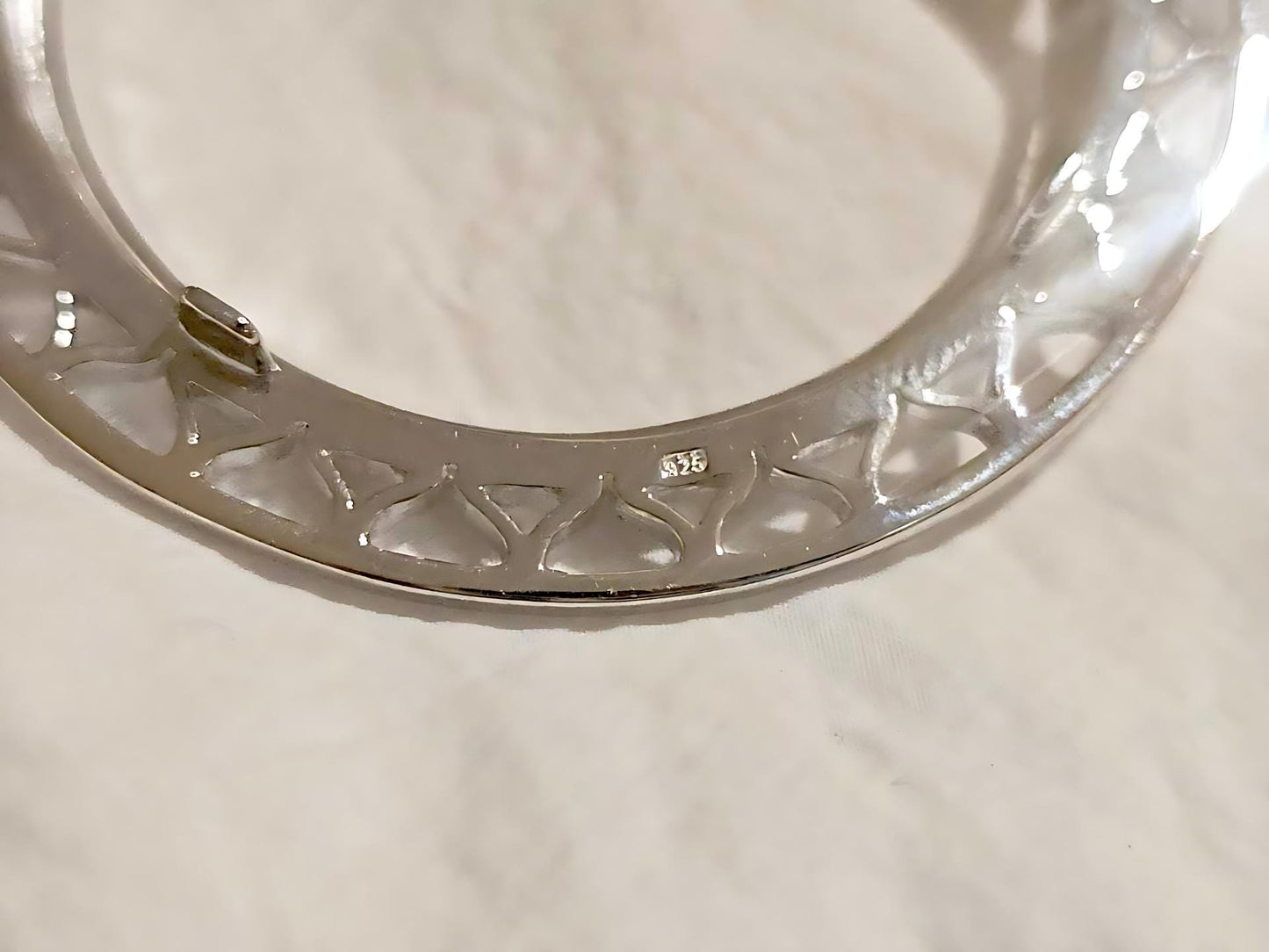 925 Sterling Silver Prong Back Filigree Edge Bezel for 39mm 1oz Coins