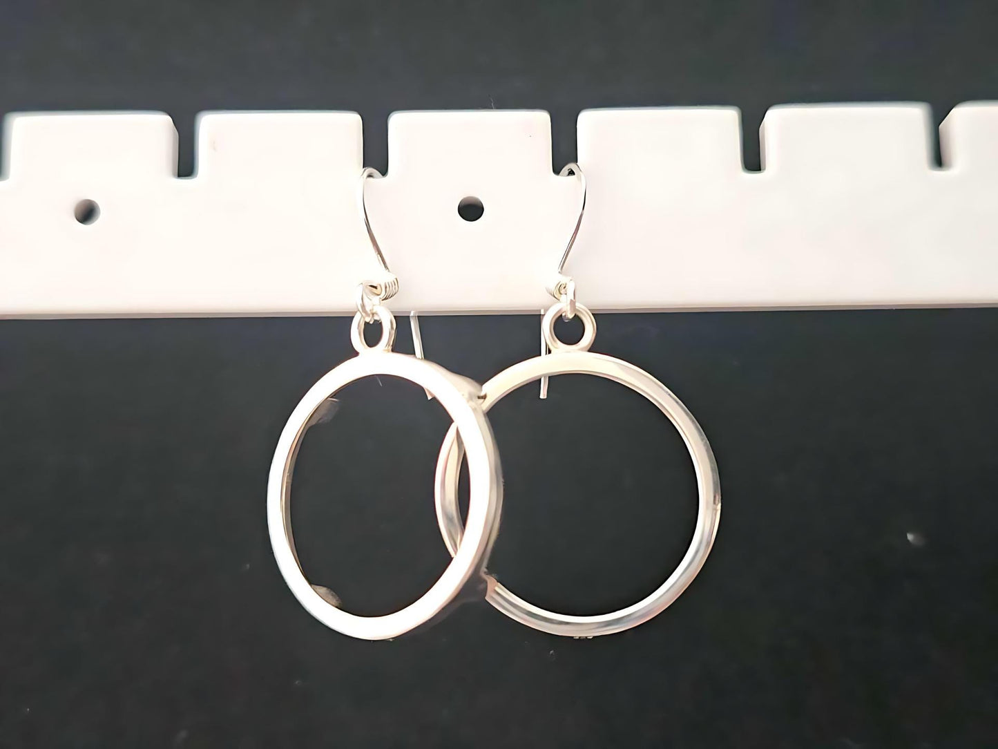 925 Sterling Silver Prong Back Simple Bezel Earring for 18mm Dime 10 Cent Coins