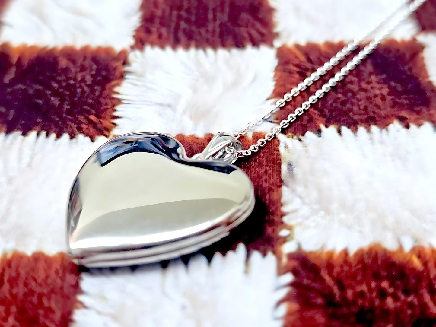 925 Sterling Silver Plain Heart 4 Pictures Locket Pendant