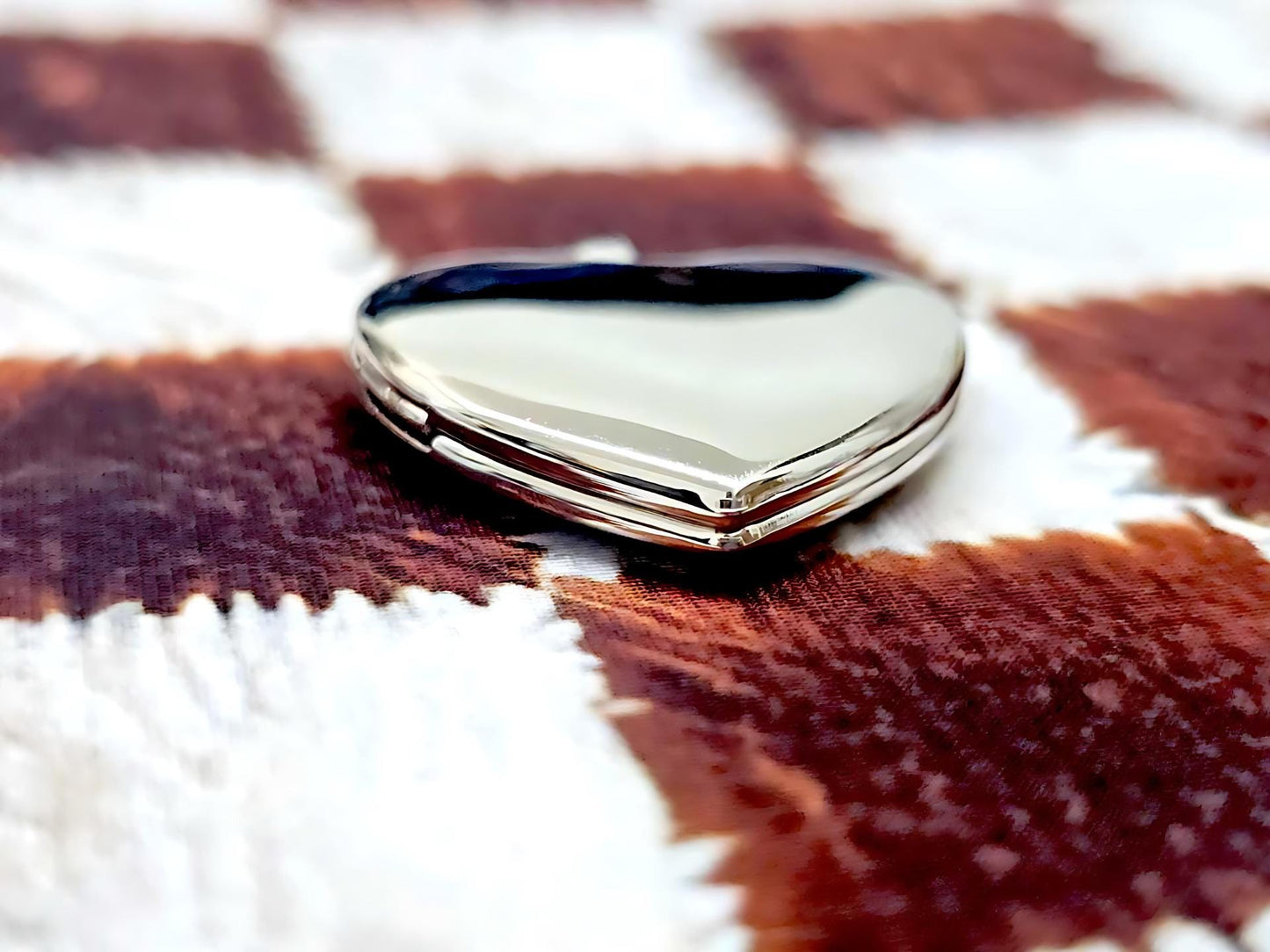925 Sterling Silver Plain Heart 4 Pictures Locket Pendant