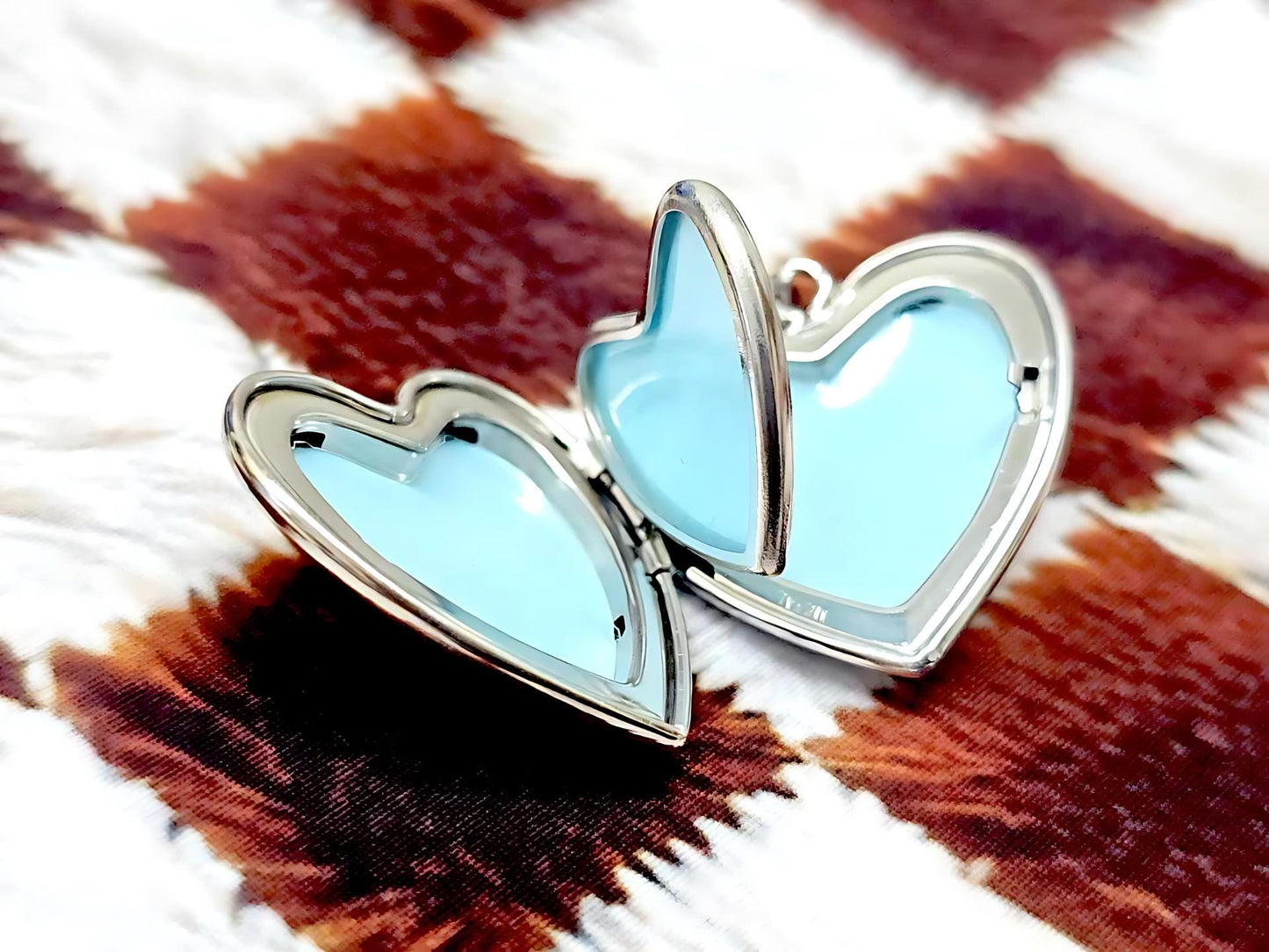 925 Sterling Silver Plain Heart 4 Pictures Locket Pendant