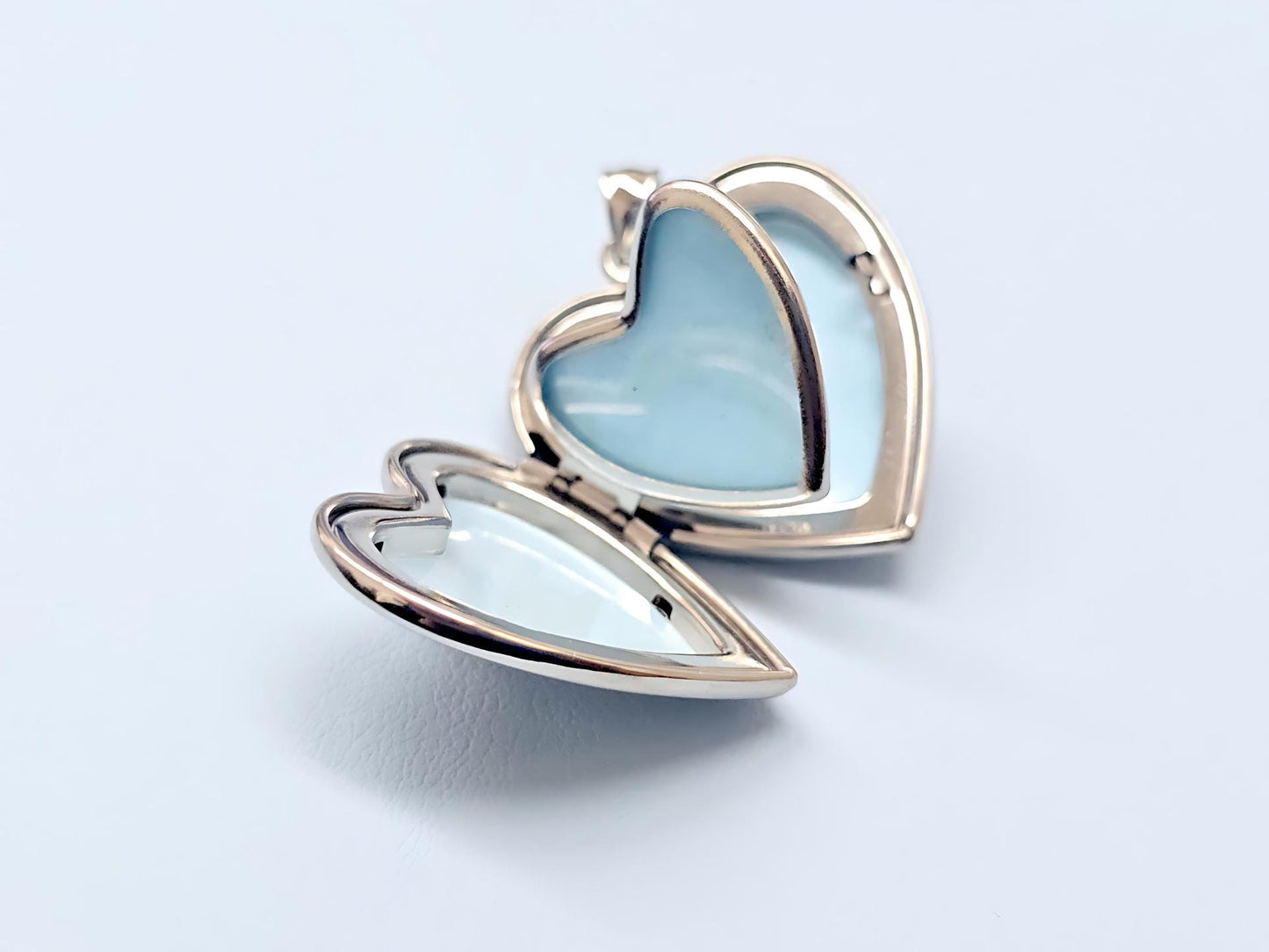 925 Sterling Silver Scroll Engraved Heart 4 Pictures Locket Pendant
