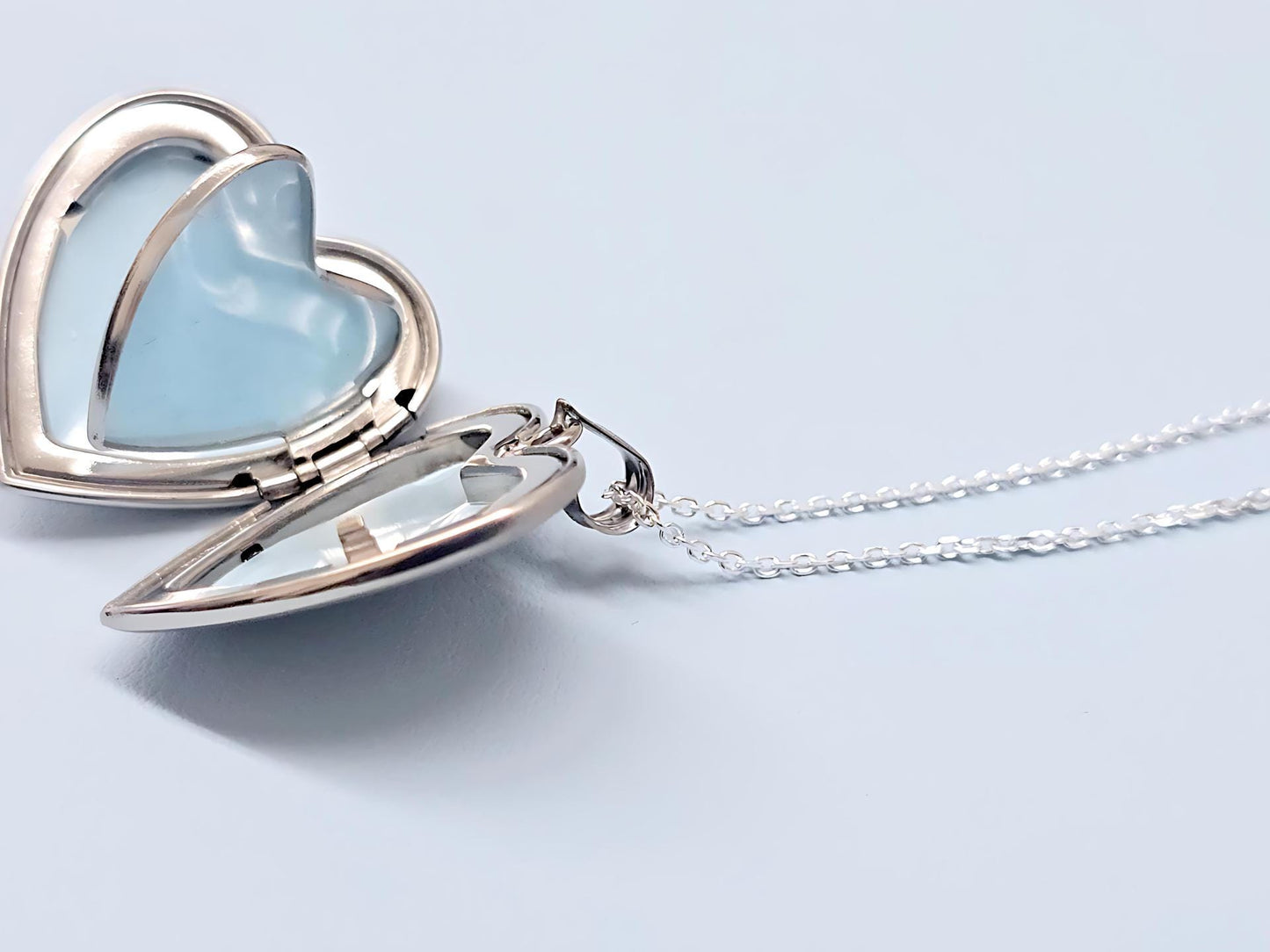 925 Sterling Silver Scroll Engraved Heart 4 Pictures Locket Pendant