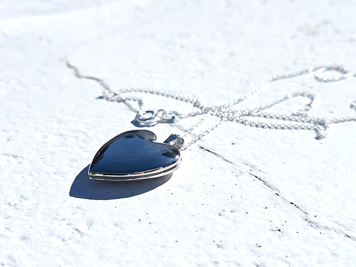 925 Sterling Silver Plain Heart 4 Pictures Locket Pendant