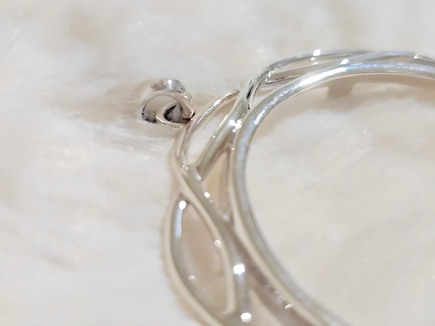 925 Sterling Silver Prong Back Braided Edge Bezel for 39mm Coins Mexican Cien Pesos