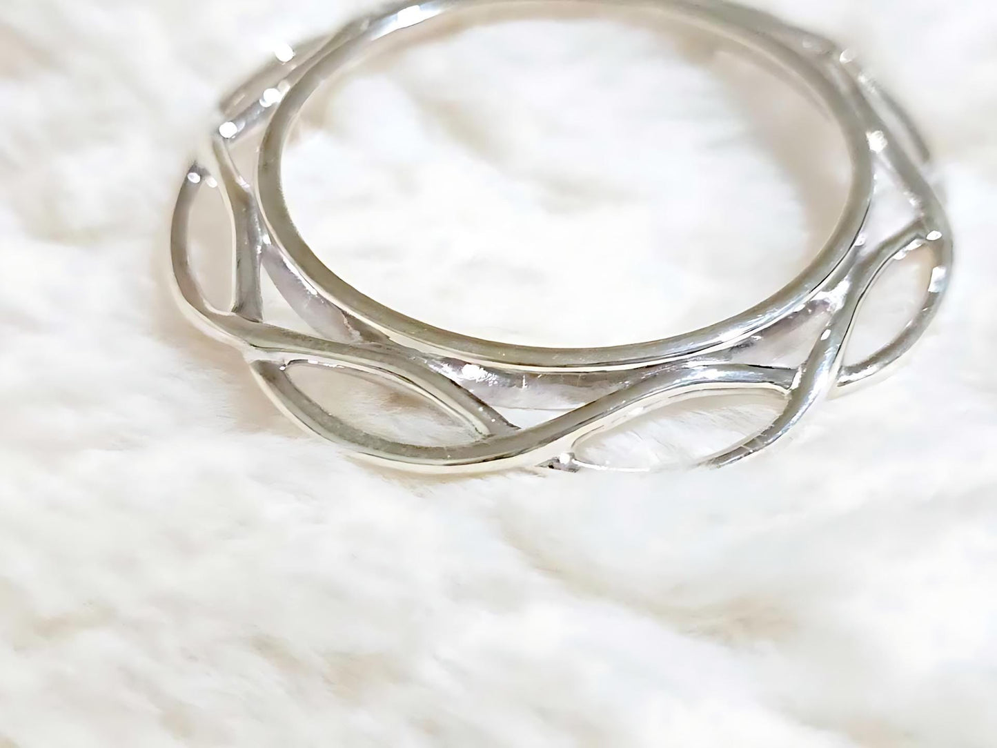 925 Sterling Silver Prong Back Braided Edge Bezel for 39mm Coins Mexican Cien Pesos
