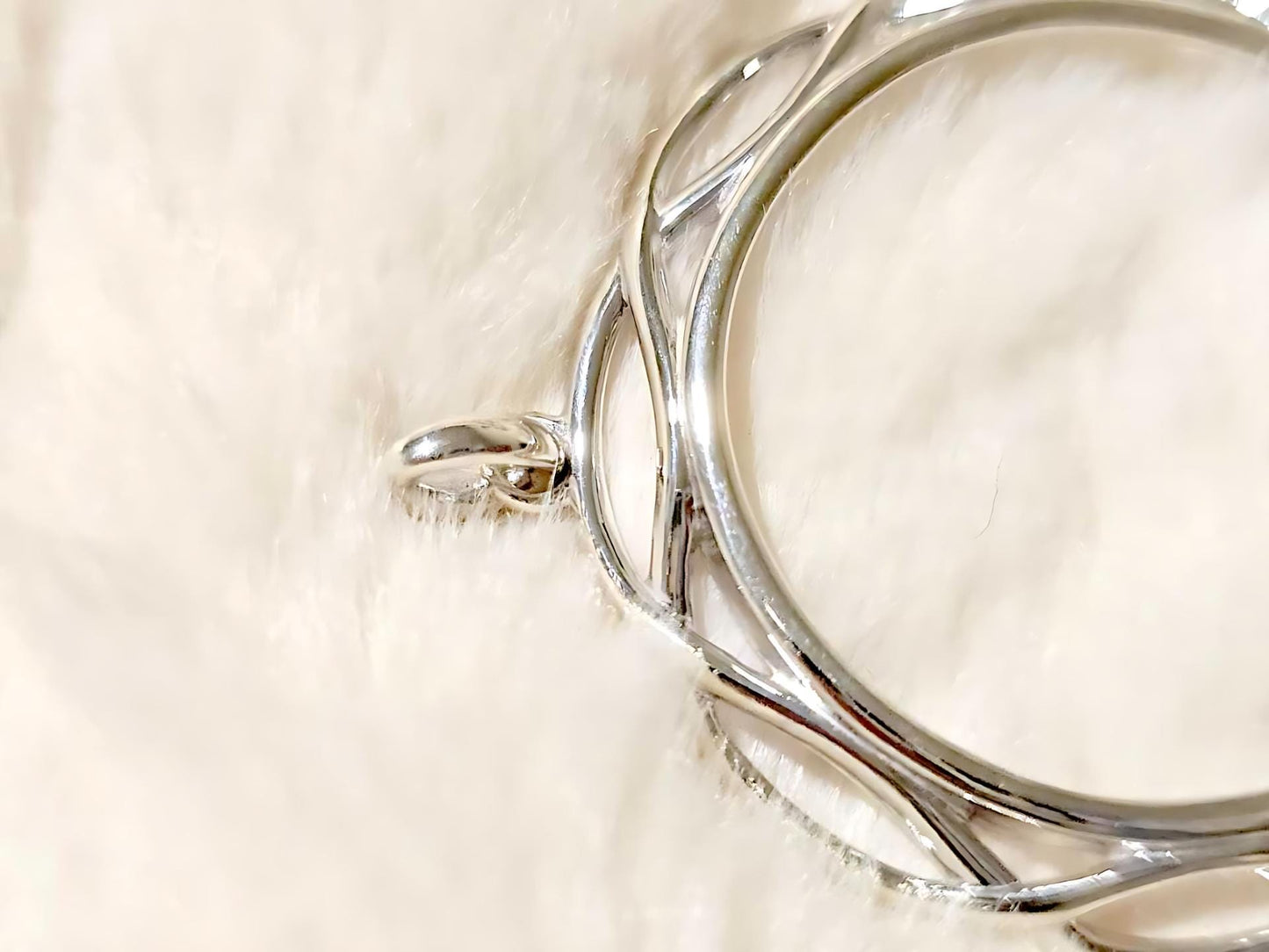 925 Sterling Silver Prong Back Braided Edge Bezel for 38mm 1 Dollar Coins