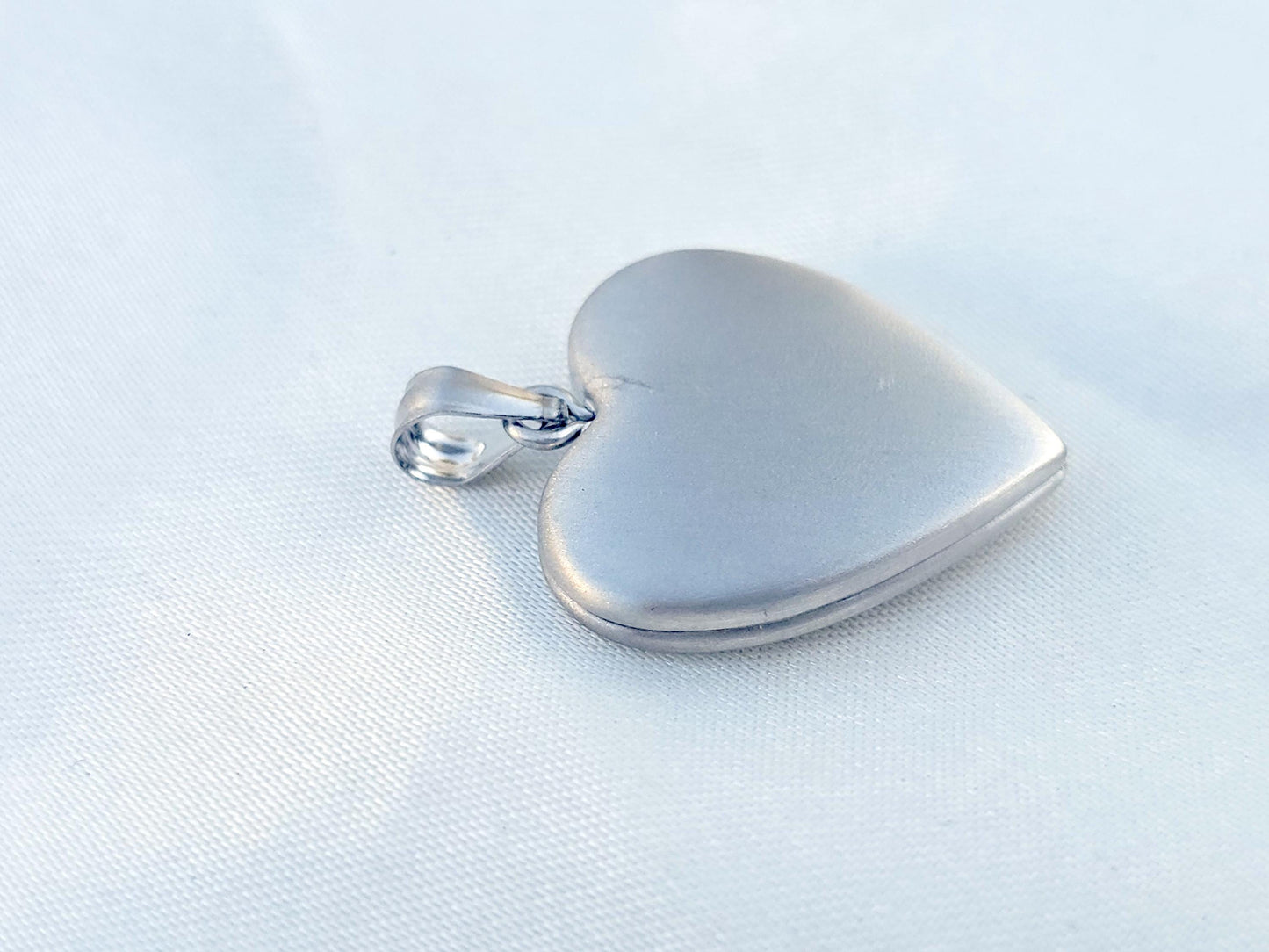 925 Sterling Silver Heart Locket Pendant with Pink Enamel Butterfly on Flower