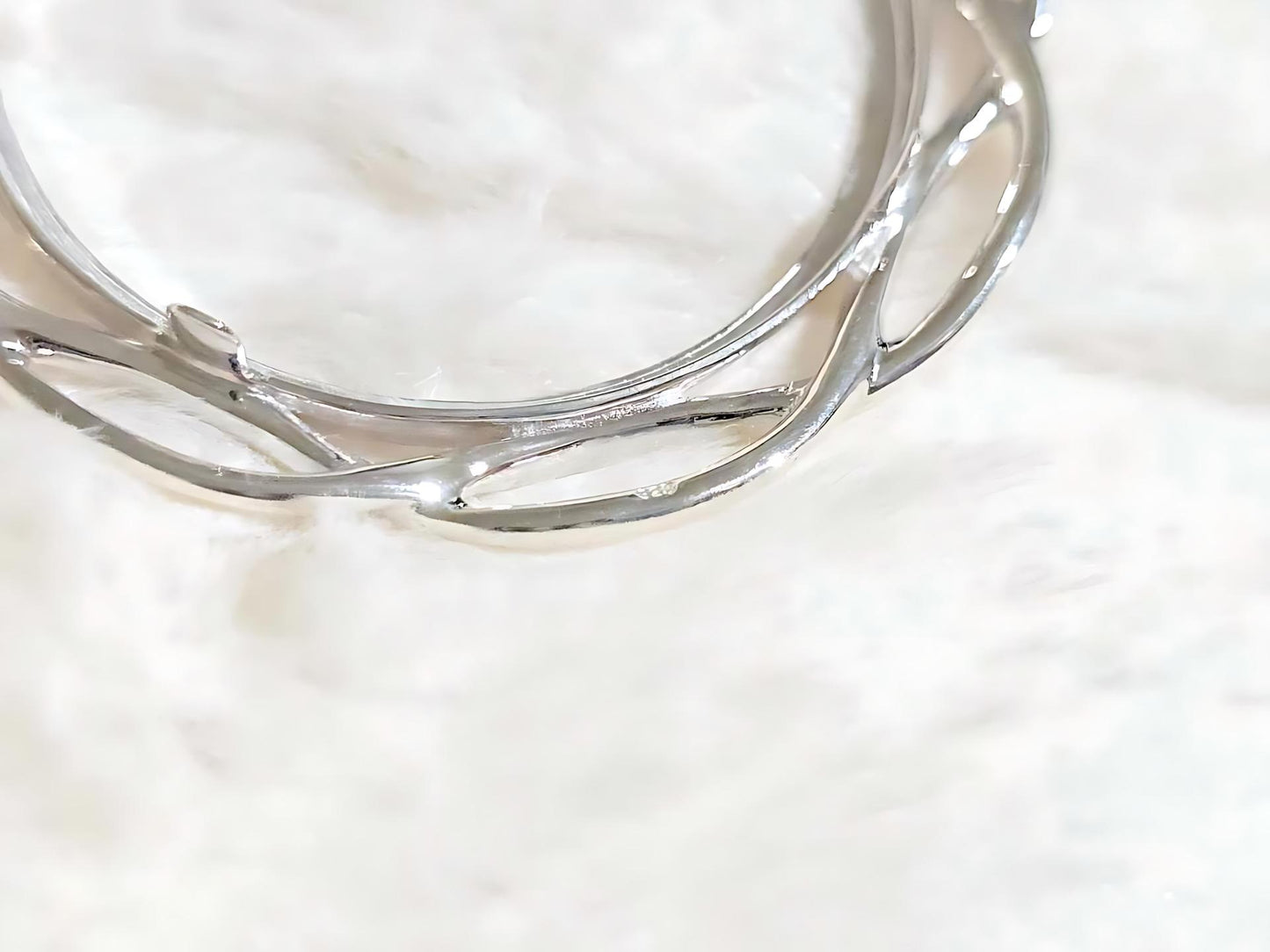 925 Sterling Silver Prong Back Braided Edge Bezel for 39mm Coins Mexican Cien Pesos